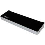 StarTech.com USB-C Triple 4K Docking Station, with 60W Power Delivery, DP x2, HDMI x1, USB-C x2, USB 3.0 x4, 3.5mm Audio-in x1, 3.55mm Audio-out x1, RJ45 x1, support Aplle Intel & M1 (Triple 4K) / ChromeOS / Microsoft Windows, 3yr warranty
