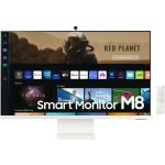 Samsung M8 32" UHD 4K Smart Monitor with Smart TV Experience and Iconic Slim Design - White Color