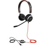 Jabra GN 6399-829-209 EVOLVE 40 UC Stereo USB-A Wired Headset w/3.5mm headphone jack &noise-canceling microphone Over-the-head - Binaural - Supra-aural - Noise Cancelling Microphone - SFB