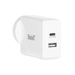 3SIXT 3S-2017 Wall Charger ANZ 30W USB-C PD + 2.4A - White