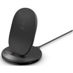 Belkin Wireless Charging Stand 15W Black + QC 3.0 24W Wall Charger