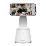Belkin Magsafe Magnetic Phone Mount with Face Tracking - White, Compatible with Apple Magsafe on iPhone 14/13/12 series, Accompanying iOS App, 360-Degrees of Rotation, Perfect Magnetic Alignment,Shoot in Landscape or Portrait