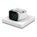 Belkin Apple Watch Portable Fast Charger -White Compact & Travel Ready Design, Charge while lying flat or in Nightstand mode, up to 33% faster charging to your Apple Watch Series 7/8 & Ultra