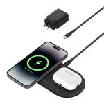 Belkin BoostCharge Pro 2-in-1 Magnetic Wireless Charging Pad with Qi2 15W - Black
