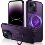 Magnetic Kickstand case for  iPhone 14 - Matte Purple, Compatible with Apple Magsafe Charging, Build-in Magnetic Stand, Camera Protection