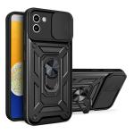 Galaxy A04 4G Kickstand Case - Black 360  Rotatable with Ring Holder & 1 Card Holder - Camera Protection