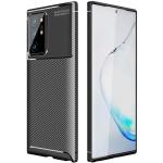 Galaxy Note 20 Ultra Carbon Fibre Rugged Case - Black Ultra Slim - Anti-Stretch - Soft TPU Protective Shell Cover