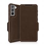 Itskins Hybrid Folio Phone Case for Samsung Galaxy S21 - Leather - Brown