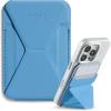 MOFT Snap-On iPhone Stand & Wallet - Field Blue - Slim Magnetic / MagSafe Compatible Card Holder with Adjustable Multi-Angle Phone Stand, MOVAS Vegan Leather, Foldable Design