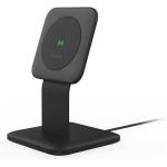 Mophie Snap+ 15W Wireless Charging Stand - Black,Up to 15W Fast Charge, Charging in Portrait or Landscape Mode, Compatible with Apple MagSafe Charging, Snap Adapter Included for non-magsafe devices. Includes Wall Charger