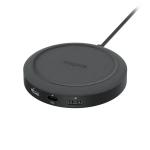 Mophie Universal Wireless Charging Hub Black, Charge up to Four Devices (3 USB Ports + Wireless Charging Surface), Support 20W PD Fast Charging & Up to 10W Wireless Charging,Compact & Convenient, Include Wall Charger