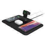 Mophie 4-in-1 Wireless Charing Mat Black, Wirelessly Charge up to 4 Devices, Intuitive Design, Eliminate Cable Clutter, Stylish Fabric Finish,