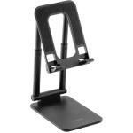 Momax Universal Smartphone Stand - Black, Foldable Design, Easy to Carry and Adjust, Sturdy Stand for Phone and Tablet,