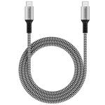 MICRODIA EXECABLE TWEED PD100W 1.3M USB-C TO USB-C CABLE - ZEBRA