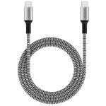 MICRODIA EXECABLE TWEED PD240W 1.0M USB-C TO USB-C CABLE - ZEBRA