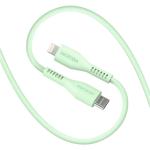 MICRODIA FRUITYWIRE LIQUID SILICON PD60W 1.3M USB-C TO LIGHTNING CABLE - MINT