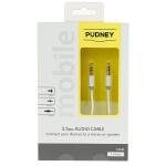 PUDNEY Stereo Audio 3.5mm to 3.5mm Cable - 2m - White PVC