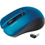 Promate CONTOUR.BL Ergonomic Wireless Mouse - Blue Ambidextrous Design - 800/1200/1600 DPI - 10m Working Range - Incudes Nano Reciever - Easy Plug & Play - Compatible with Win & Mac