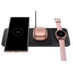 Samsung 3-in-1 Wireless Charger Black - Wireless Charging Qi-enabled Smartphones, Samsung Galaxy Watches and earbuds Up To Three Devices, Six Coils Built-in