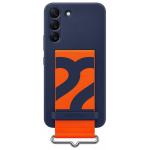 Samsung Galaxy S22 5G Silicone Cover with Strap - Navy