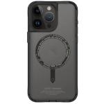 skinarma iPhone 15 Pro Max (6.7") Saido Mag-Charge Case - Black MagSafe Compatible - 360 Degree Full Protection - 2H Scratch Resistance - Air Pockets for Shock Absorbent Protection - Includes Extra Set of Transparent Button & Frost Red Lany