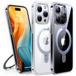 Torras iPhone 15 Pro Max (6.7") Ostand Case - Clear MagSafe Compatible - Horizontal / Vertical & Felexible Ostand