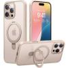 Torras iPhone 16 Pro Max (6.9") Ostand Case - Ivory Gold MagSafe Compatible - Horizontal / Vertical & Felexible Ostand Torras iPhone 16 Pro Max (6.9") Ostand Case - Ivory Gold MagSafe Compatible - Horizontal / Vertical & Felexible Ostand
