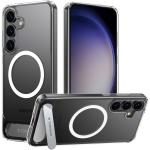 Torras Galaxy S25 5G Pstand Case - Clear All in One: Magnetic / Stand / Ring Holder - Built-in Versatile Seamless Stand