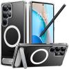 Torras Galaxy S25 Ultra 5G Pstand Case - Clear All in One: Magnetic / Stand / Ring Holder - Built-in Versatile Seamless Stand Torras Galaxy S25 Ultra 5G Pstand Case - Clear All in One: Magnetic / Stand / Ring Holder - Built-in Versatile Seamless Stand