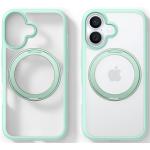 Torras iPhone 16 (6.1") Ostand R Fusion Spin Case - Light Green All in One: Magnetic / Stand / Ring Holder - 360 Spin