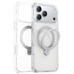 Torras iPhone 17 Pro (6.3") 2025 Ostand Spin Case - Clear , Full Camera Control Button Coverage, Fit for MagSafe, Mil-STD Protective, 360° Spin Kickstand