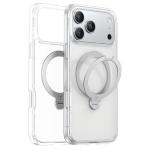 Torras iPhone 17 Pro Max (6.9") 2025 Ostand Spin Case - Clear , Full Camera Control Button Coverage, Fit for MagSafe, Mil-STD Protective, 360° Spin Kickstand