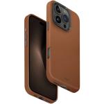 Uniq iPhone 16 Pro (6.3") Lyden Vegan Leather Case - Caramel MagSafe Compatible - Premium Vegan Leather - Aluminium Camera Lens Bezel and Side Buttons