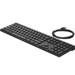 HP 320K Desktop Keyboard - Black Slim - USB Wired