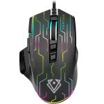 Vertux Kryptonite Wired Gaming Mouse - Black Stellar Tracking - 9 Button with Programmable Buttons - 1000/1500/ 2000/3000/5000/10000 DPI - Ergonomic Design - RGB Backlight