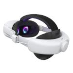 Kiwi Design For META Oculus Quest 2 Comfort Battery Head Strap White Colour Battery Pack Replacement for Elite Strap, Enhanced Side Straps, Quieter Rear Fit Wheel, Adjustable Silicone Strip, Adjustable Fastener