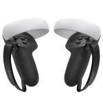 Kiwi Design For META Oculus Quest 2 Touch Controller Silicone Grip Cover Black Colour Protector with Knuckle Straps, Premium Material, Humanized Design, Great Adjustability, Easy to Install and Remove.