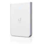 Ubiquiti UniFi U6-IW Dual-Band AX5300 Wall-mounted Wi-Fi 6 Access with a built-in PoE switch.