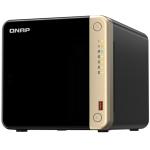 QNAP TS-464-4G 4-Bay Business Mid-End NAS Server, Intel Quad Core 2GHz, 4GB RAM,(16GB Max) 2x 2.5GbE LAN, 4x USB, 1x HDMI 2.0, 2 x M.2 2280 PCIe Gen 3 x2 slots, 3 Years Warranty