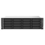 QNAP TS-1673AU-RP-16G Business 3U 16-Bay Rackmount NAS Server, AMD Ryzen V1500B 4C/8T, 2.2GHz, 16GB DDR4 (64GB Max), 16 x 3.5"/2.5" Sata, Hot-swappable, M.2 Via PCIe, 2x2.5GbE, 2xPCIe, 3 Years Warranty, Come with 8 Camera License