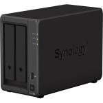 Synology DiskStation DS723+ 2-Bay NAS Server, AMD Ryzen R1600 2GB ECC RAM (32GB Max), 2x M.2 2280 NVMe Slot (Synology M.2 SSD Only), 2x GbE, 1xPCI,