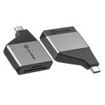 Alogic ULCSDMN-SGR Ultra Mini USB- C (Male) to SD and Micro SD Card Reader (Female) Adapter