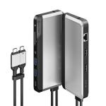 Alogic USB-C Dual 4K Mobile Dock, support 100W Power Delivery, HDMI x2, USB-C x1, USB3.2 x2, SD Reader x1, MicroSD Reader x1, support Apple Intel / Chrome / Microsoft, 2yr warranty