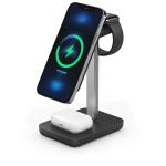 Alogic JMS31SBKAU JOURNEY MAGSAFE COMPATIBLE 3-IN-1 WIRELESS CHARGINGSTANDBUNDLE(WITH18WWALLCHARGER)- BLACK