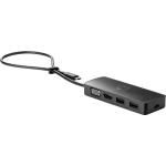 HP G2 7PJ38AA USB-C Travel Hub - Black