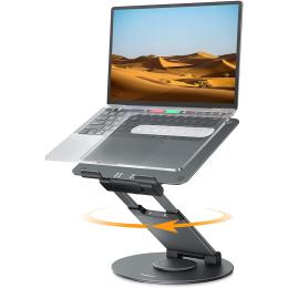 Nulaxy LS18 360° Rotating Laptop Stand - Grey, For Collaborative Work, Compatible with 10"-17" Apple MacBook / Laptops