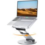 Nulaxy LS18 360° Rotating Laptop Stand - Silver, For Collaborative Work, Compatible with 10"-17" Apple MacBook / Laptops