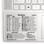 Windows PC/Laptop Reference Keyboard Shortcut Sticker - Clear, No-Residue Adhesive, for Any PC Laptop or Desktop (1 PCS)