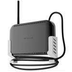 IOT Device Wall Mount Holder - White - For Routers, Modems, TV Box, Network Switches, Laptops - Tape or Screw Installation