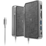Alogic Wave USB-C Single 4K Hub, support 60W Power Delivery and 5W Qi Wireless Charging, build in 5000mAh battery, USB3.0 x2, USB-C x1, HDMI x1, SD Reader x1, MicroSD Reader x1, support Apple Intel & M1 / ChromeOS / Windows, 2yr warranty
